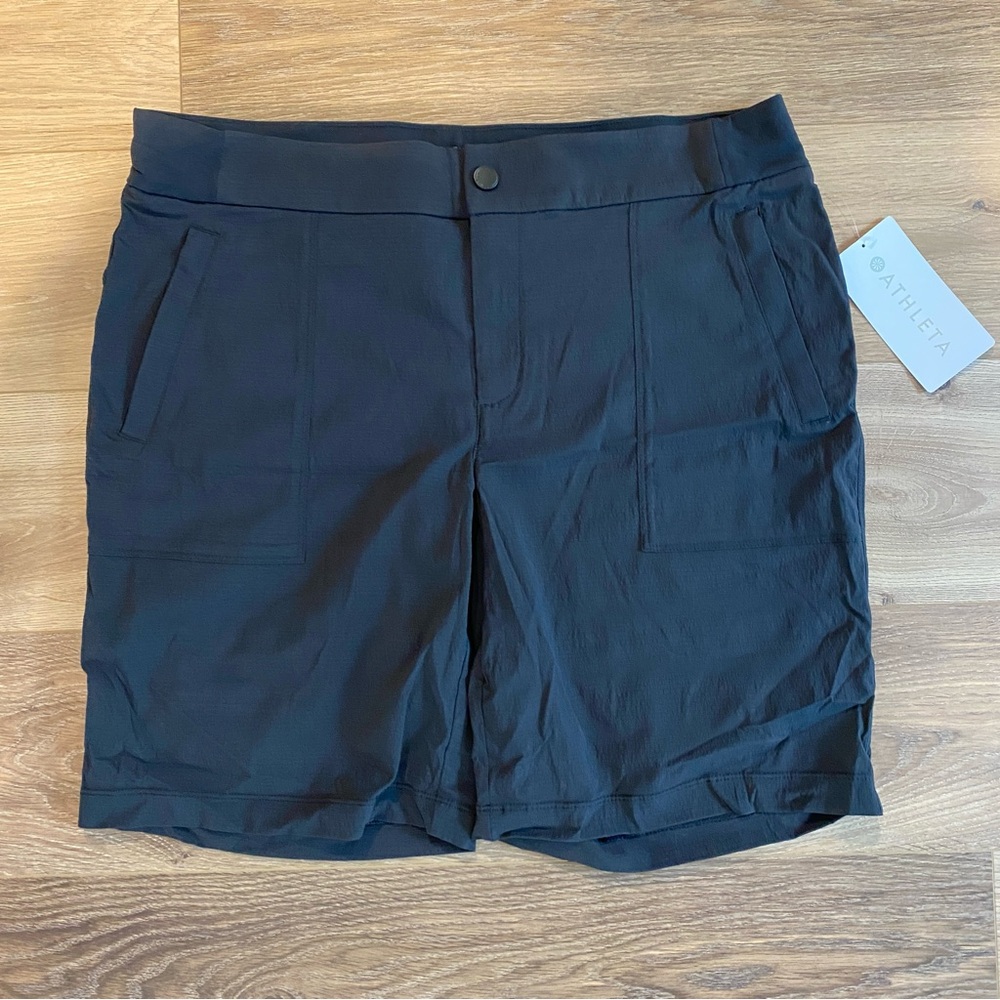 NWT Athleta Trekkie Bermuda 2.0, black, 14